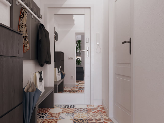 Aménagement d'un couloir de style moderne