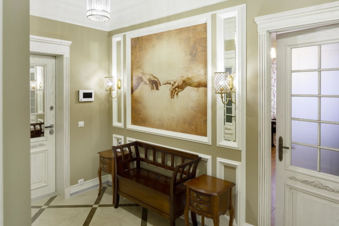Schéma de couleurs de l'intérieur d'un couloir de style classique