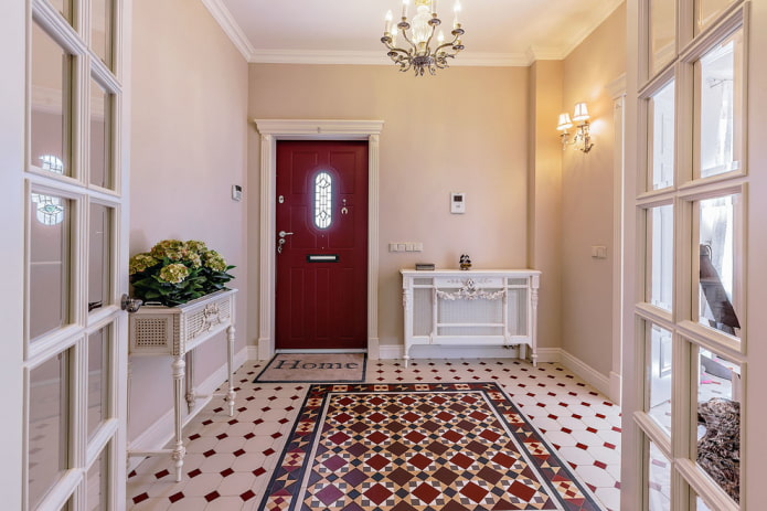 fleurs dans le couloir