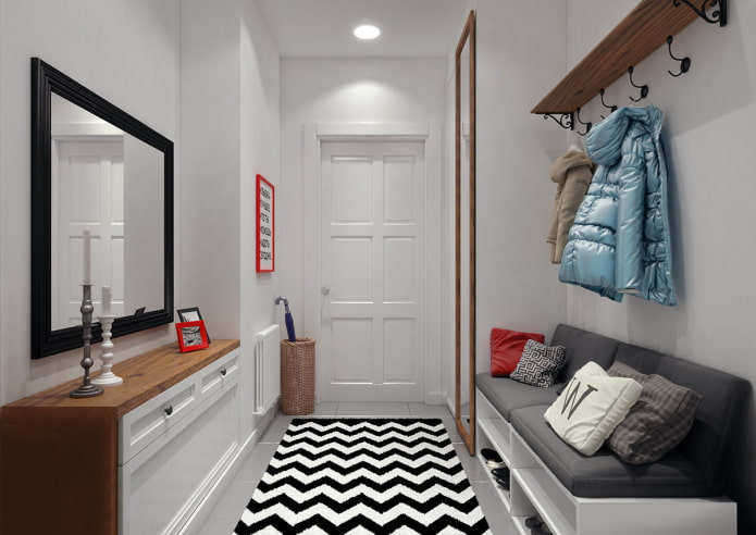 Meubles d'intérieur de couloir de style scandinave