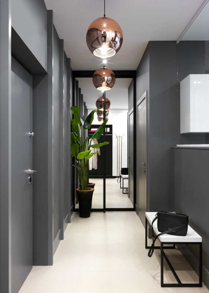 Éclairage intérieur du couloir de style high-tech