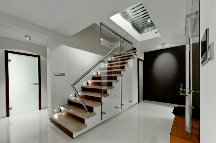 Conception de couloir de style high-tech