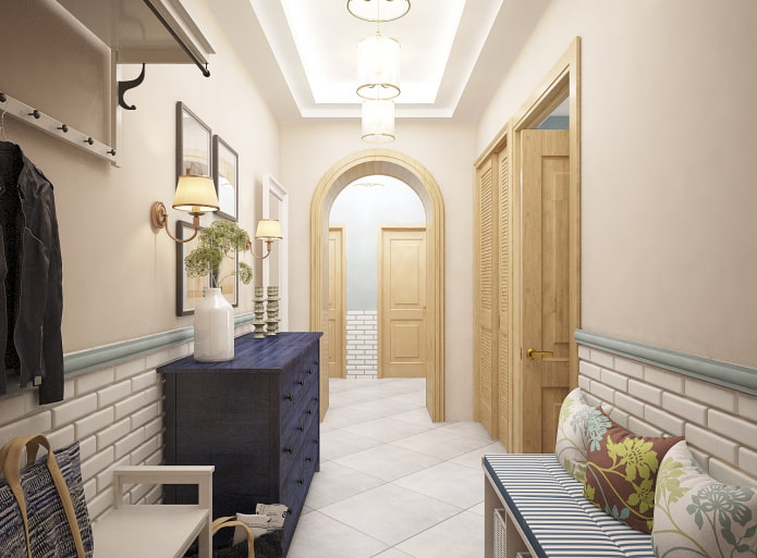 Décoration intérieure d'un couloir de style provençal