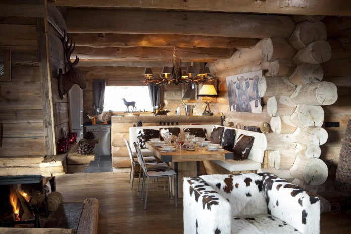 salle à manger du chalet