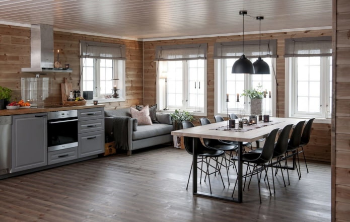 cuisine-salle à manger hygge