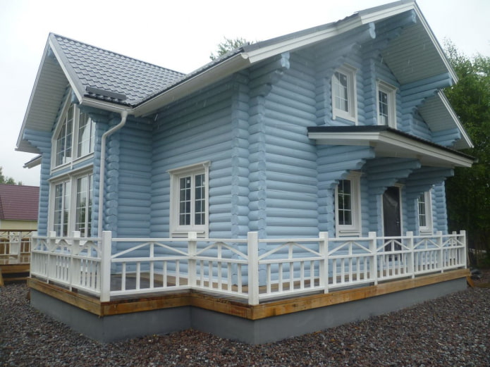 Façade bleu clair