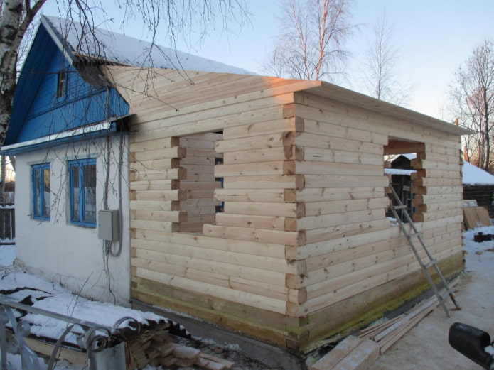 extension d'une maison en bois
