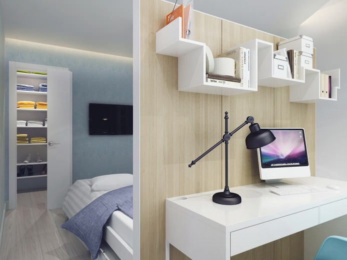 Espace de travail dans la chambre