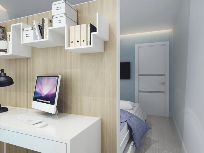Espace de travail dans la chambre