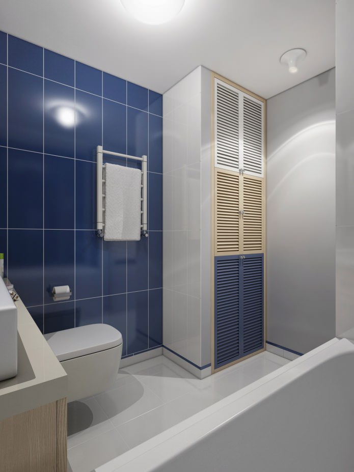 Intérieur d'une salle de bain avec WC