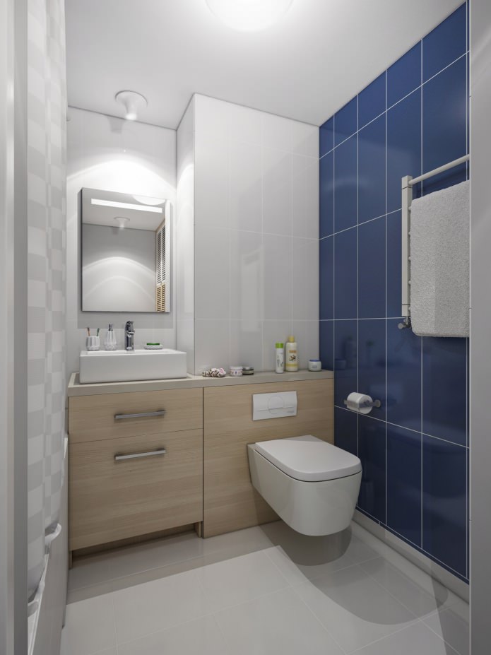 Intérieur d'une salle de bain avec WC