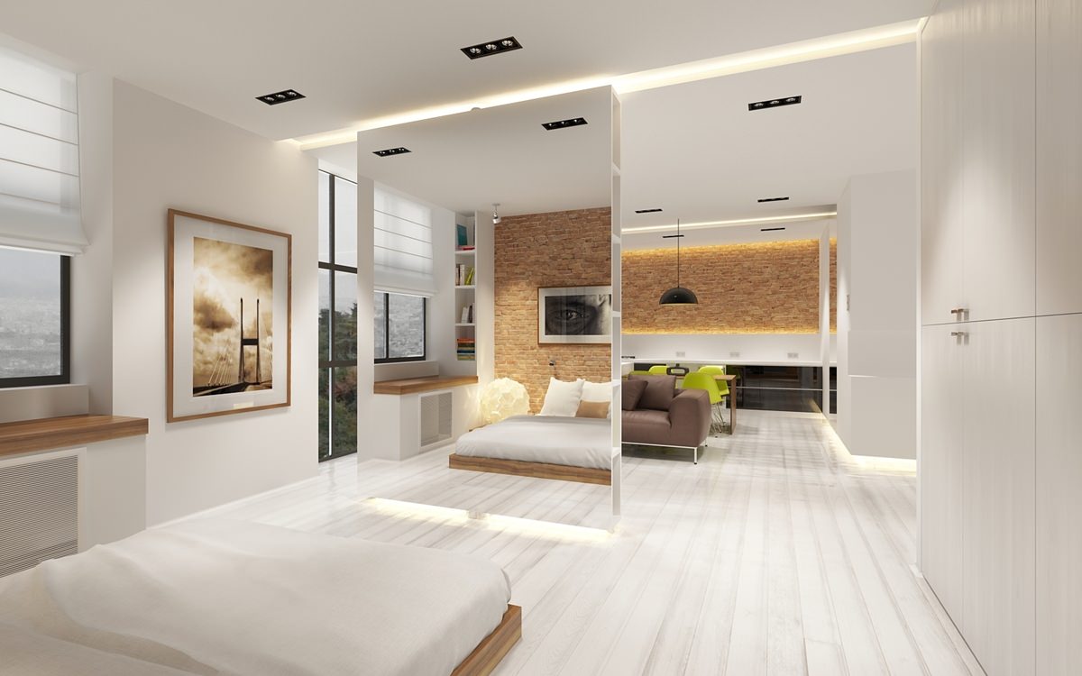 chambre dans le studio