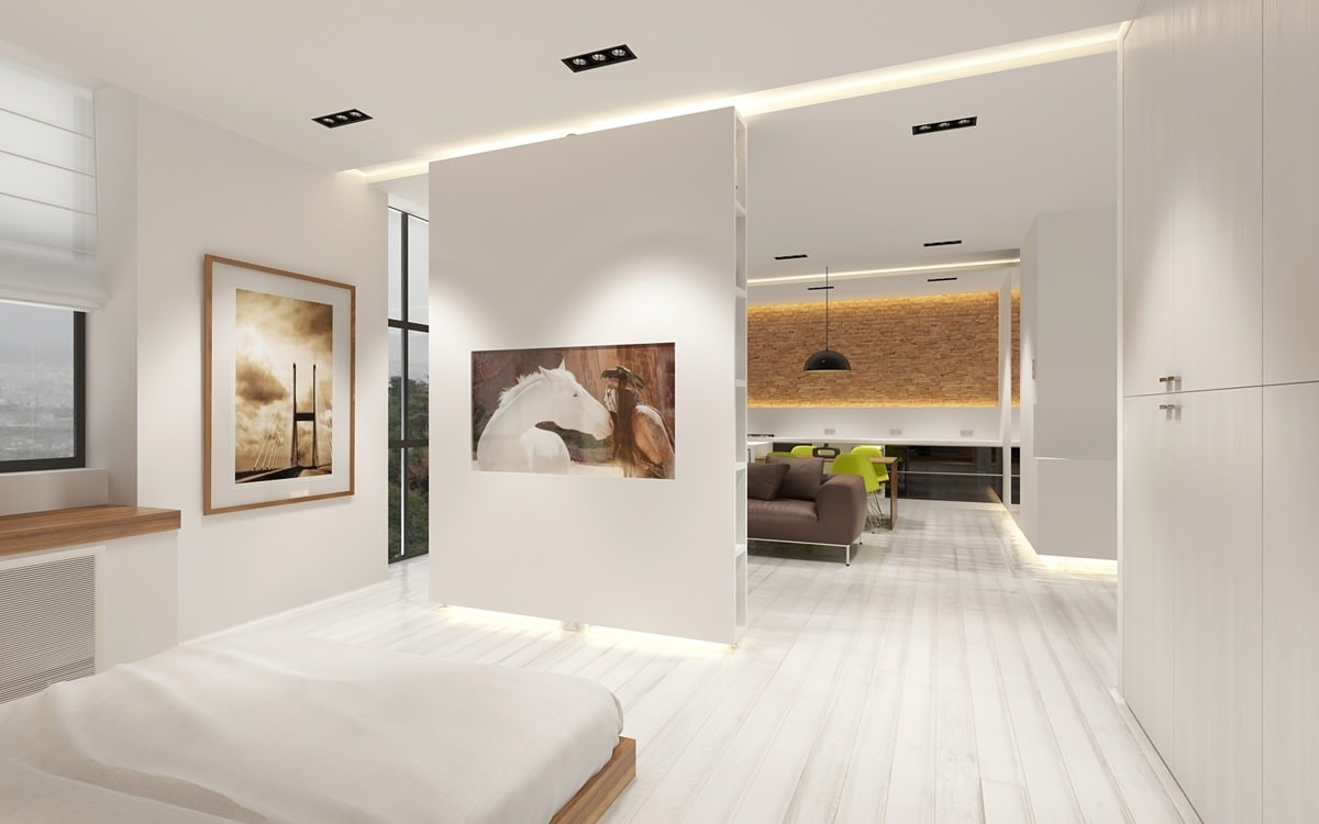 chambre dans le studio