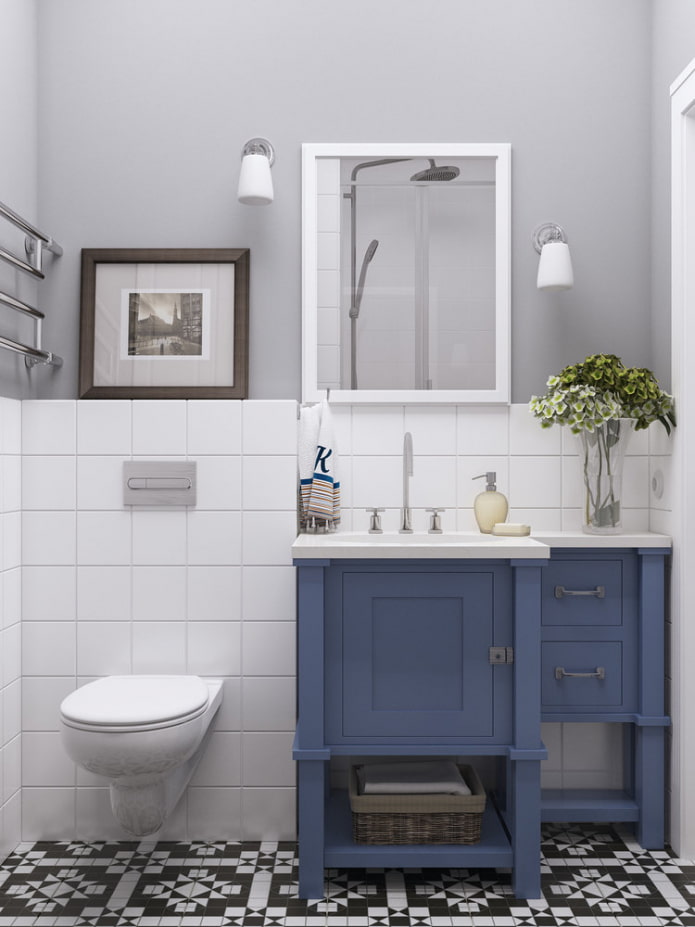 Toilettes, miroir