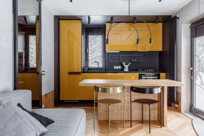 Cuisine lumineuse en studio