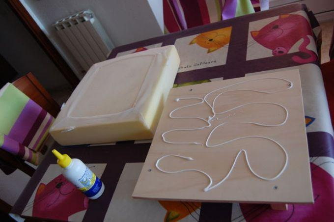 collage de la mousse