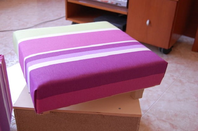 couverture du couvercle avec tissu