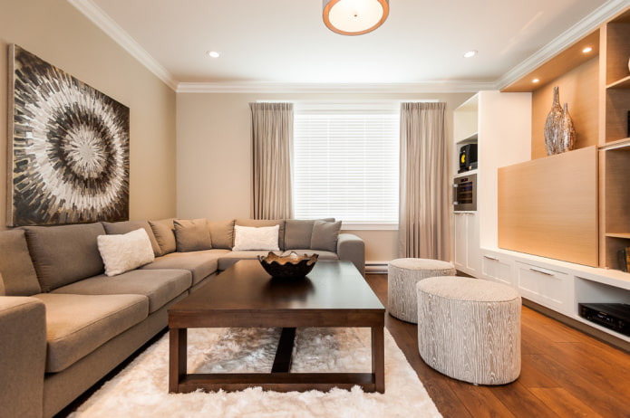 poufs dans le salon