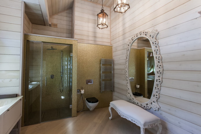 pouf dans l'intérieur de la salle de bain