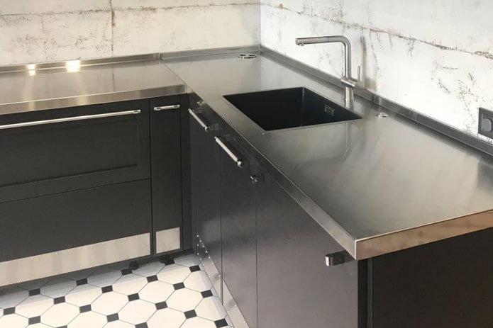 steel countertop