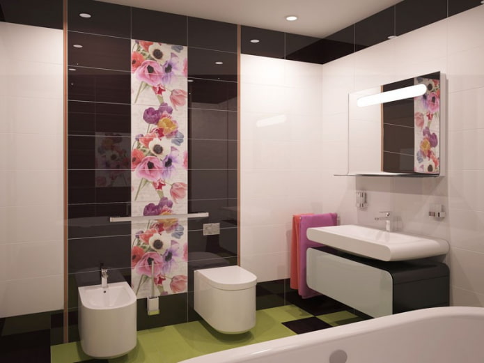 Disposition du carrelage dans la salle de bain