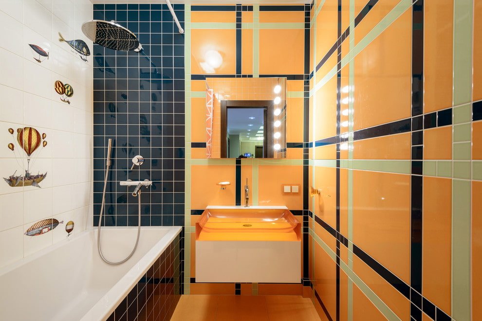 Disposition du carrelage dans la salle de bain
