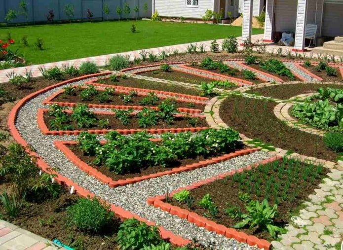 jardin rond en secteurs