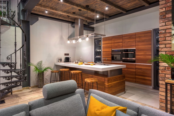 cuisine-salon de style loft
