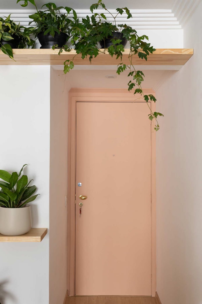 Fleurs au-dessus de la porte