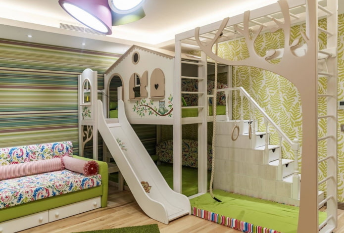 Espace de jeu dans la chambre d'enfant