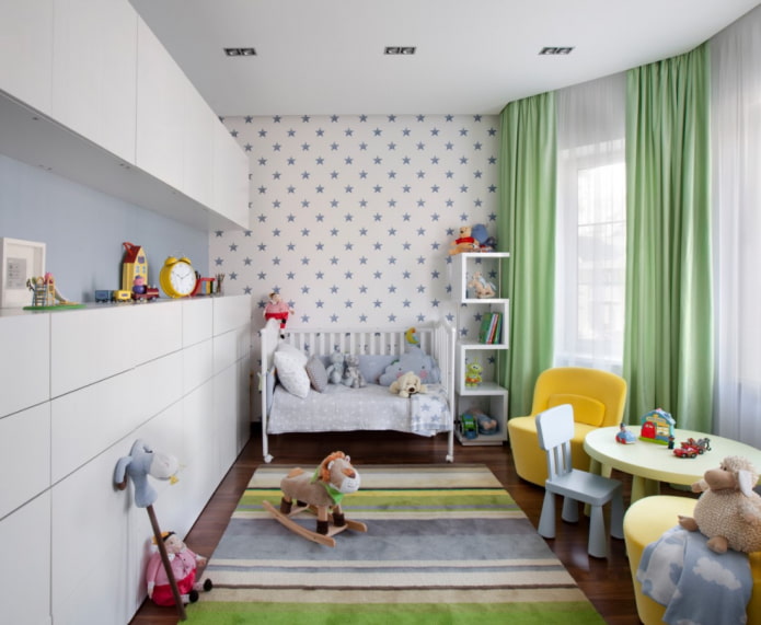 rangement dans la chambre d'enfant