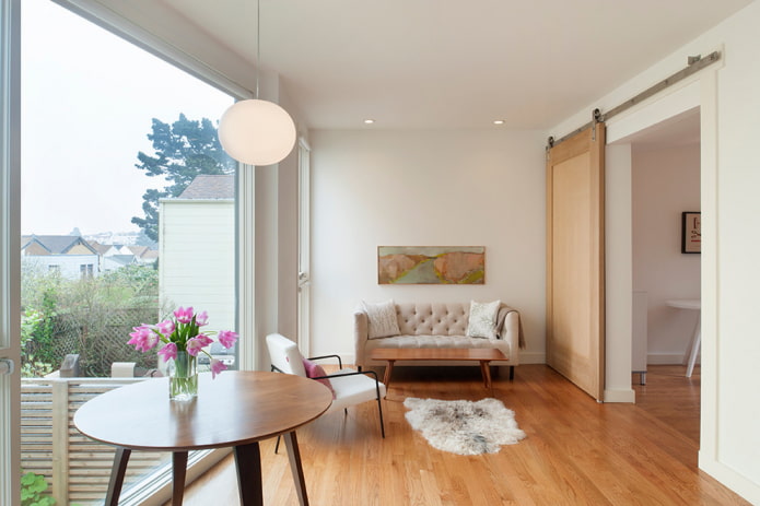 portes accordéon coulissantes à l'intérieur