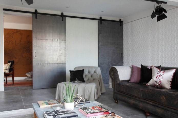 panneaux coulissants de style loft