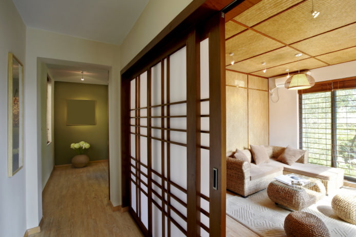 panneaux coulissants de style japonais