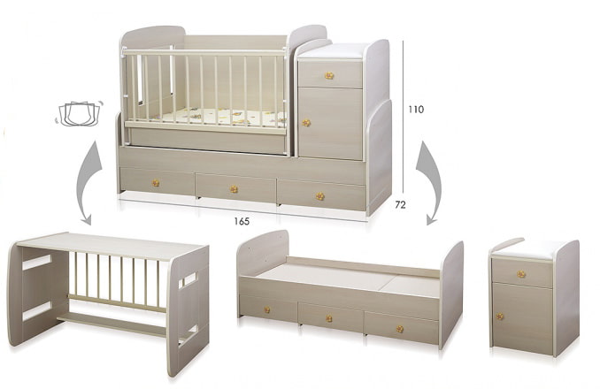 Taille d'un lit transformable pour enfant