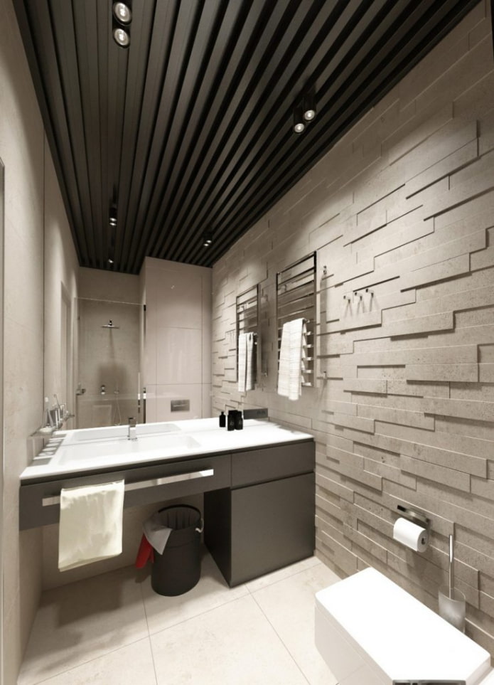 matte slatted hanging structure