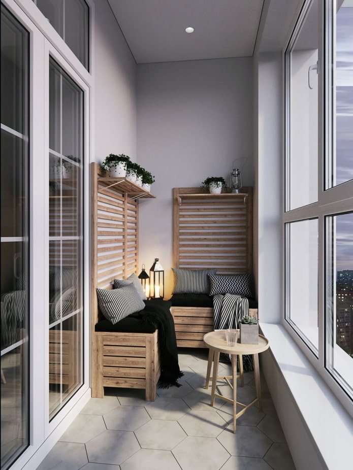 balcon de style scandinave