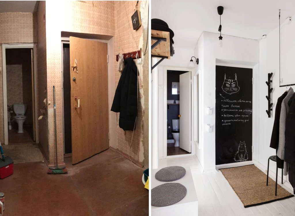 Rénovation de couloir avant et après : 10 exemples spectaculaires