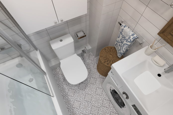 vue de la salle de bain d'en haut