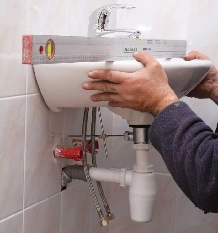 Installation du lavabo