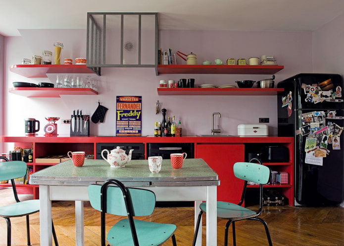 intérieur dans le style des années 50