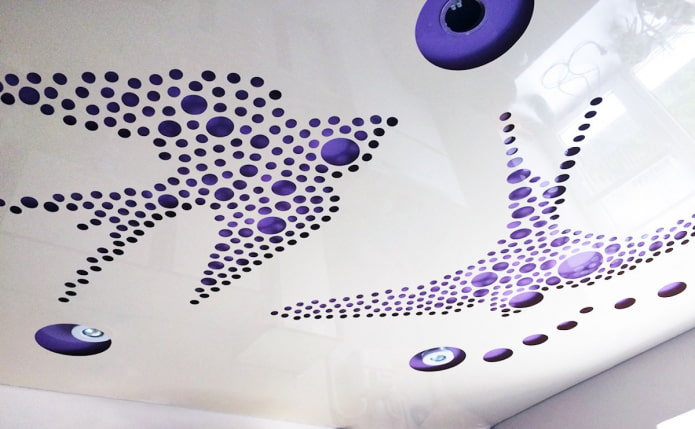 Tissu extensible perforé en forme d'oiseaux