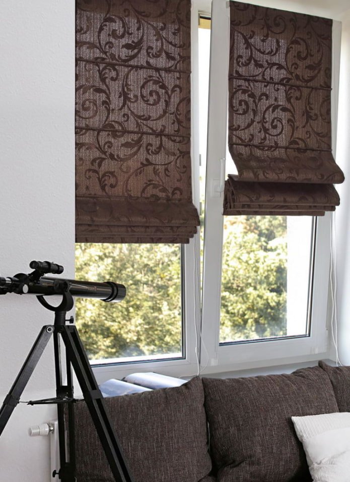 stores romains en toile de jute