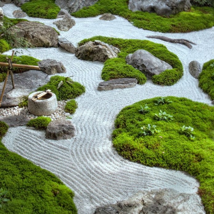 Jardin de rocaille de style japonais