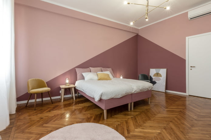Décoration de chambre dans les tons roses