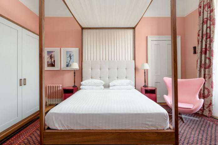 meubles de chambre aux tons roses