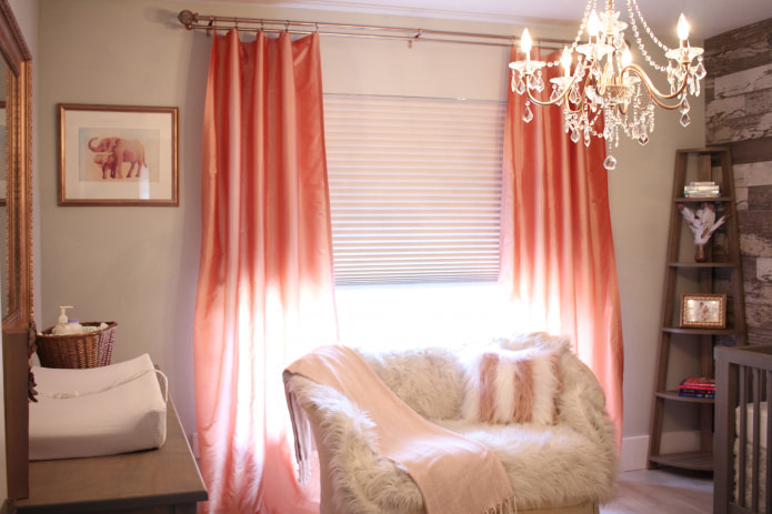 rideaux en satin