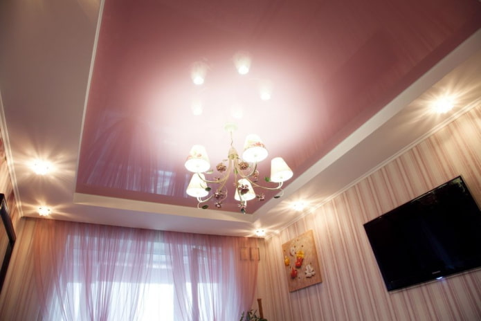 tissu extensible brillant rose