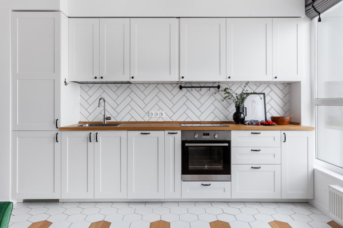 cuisine avec poignées de style scandinave