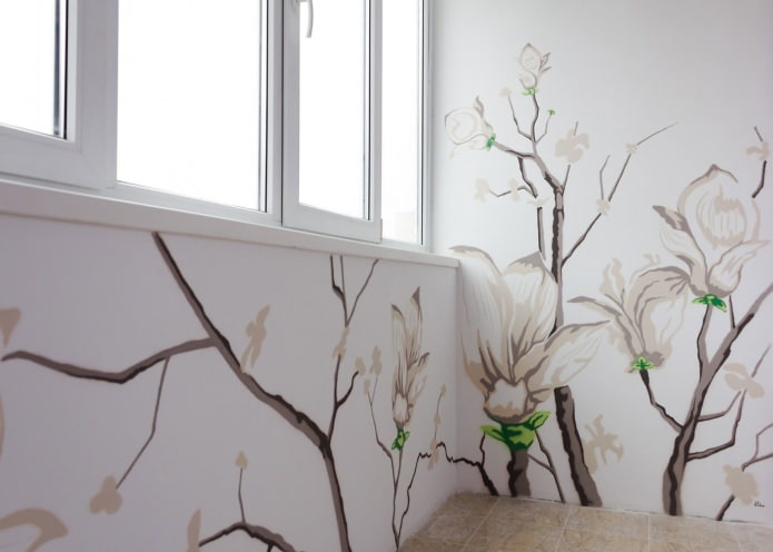 peinture sur le balcon